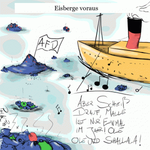 Karikatur Eisberg